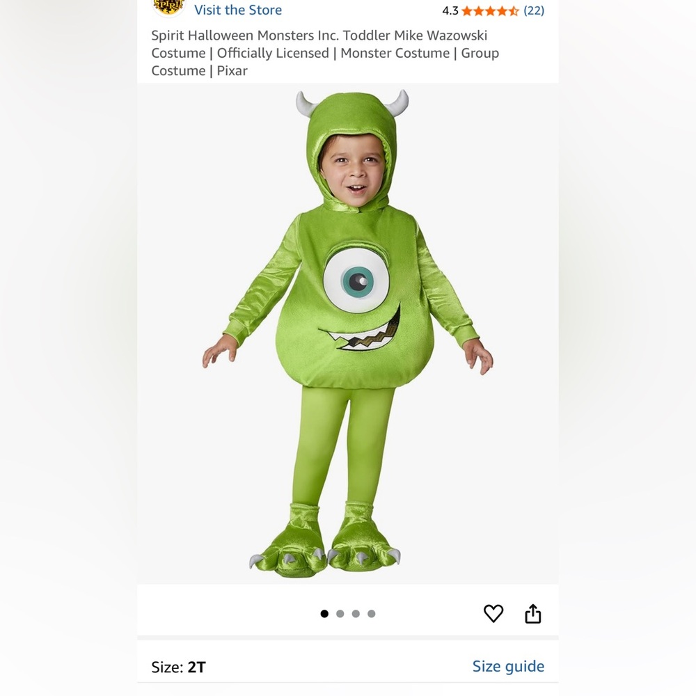 Mike Costume from Monsters Inc
